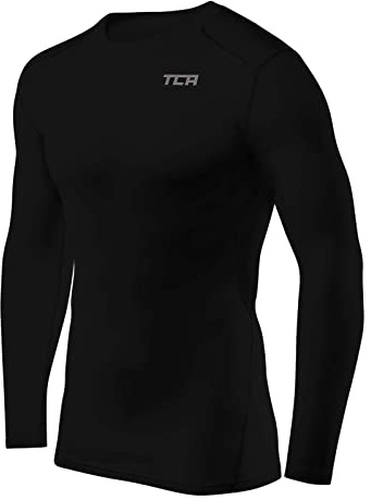 TCA HyperFusion sous T-Shirt Manches Longues Couche de Base de Compression pour Homme -Col Montant