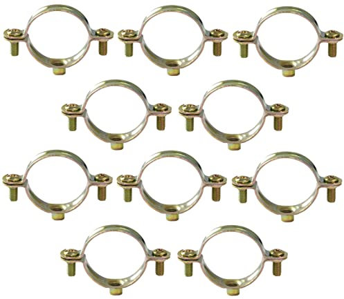 AERZETIX - C60433 - Juego de 10 abrazaderas soportes simples de fijación Ø32mm - 1'' - montaje en pared de tubo cobre sujeción de tornillo fontanería calefacción sanitario - en acero