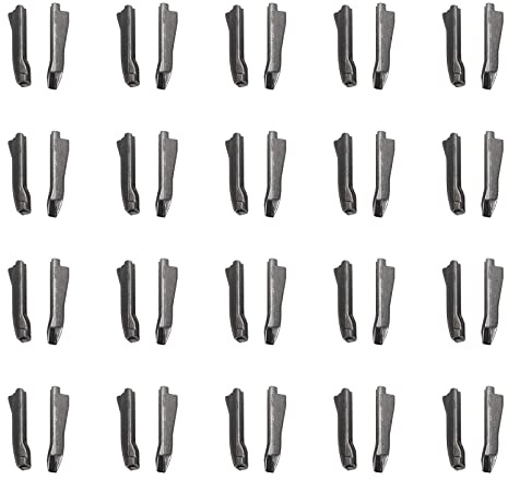 sourcing map 20 Stück Reißverschluss Reparatur Doppelt Open Reißverschluss Stopper Verriegelung Kit #5 Stecknadeln Reissverschluss Reparieren für Jacke Mantel Kleidung, Metallisch Schwarz