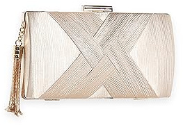 CORIOS Damen Abendtasche Fransen Clutch Tasche Elegante Schultertasche Kettentasche Tasche Luxurious Handtasche Hochzeit Brautbörse Klein Umhängetasche Gold
