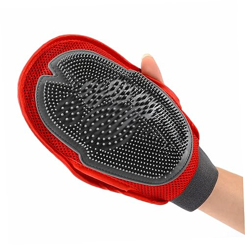 minkissy Haustierpflegehandschuh Sanfte Fellpflege Und Massage Für Hunde Und Katzen -frei Multifunktional Zum Entfernen Von Losem Fell Für Haustierpflege