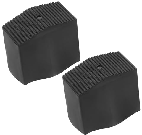 PATIKIL Step Ladder Foot Mat, 2 Pack Herringbone Ladder Feet Cover Non-Slip Rubber Cap Thick Ladder Legs Accessories Replacement for Ladder Protection, Black