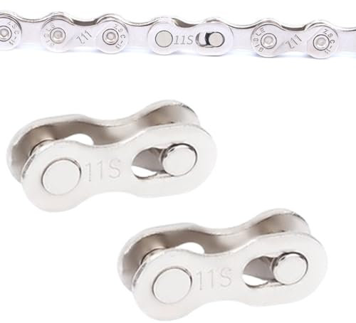 Chaîne de 4 à 11 vitesses Connecteur de maillon manquant Chaîne de vélo Maillon rapide en acier pour chaîne de vélo (Argent)