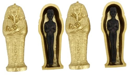 Ciieeo Mumie Deko 2 Stück Halloween Mumiensarg Halloween Sarg Mumienfigur Sargdekoration Antikes Ägyptisches Sammlerstück Sargskulptur Mini Mumienstatue Knifflige Requisiten Mini Sarg Aus