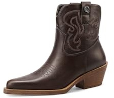 QUEEN HELENA Botines Camperos Botas bajas de Punta Texani Mujer X31-107, marrón, 37 EU
