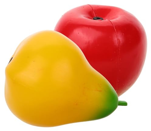 DRESSOOS 2St Obstsandkasten Fruchtform Spielzeug Musikalisches Lernspielzeug Imitation eines Mango-Shakers frühes Maraca-Ei Sand-Shaker-Instrument Musikspielzeug für Kinder maracas Plastik