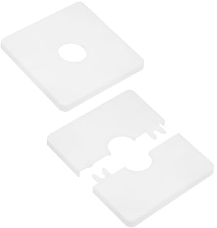 M METERXITY 2-Pack Wall Split Flange, for 0.8 Inch/20mm OD Pipe ABS Escutcheon Plate Square Self-Adhesive Plumbing Cover Plates for Water Pipe/Faucet [White]