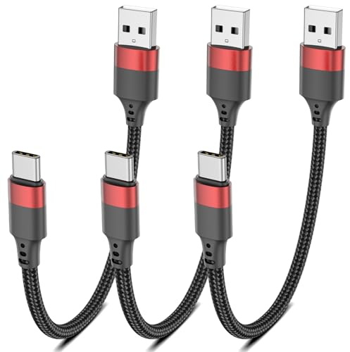 Bkduice 3 Stück USB auf USB C Kabel Kurz, 20CM Geflochten USB C Datenkabel, Typ C Kabel Kurz 3A Schnellladekabel für iPhone 16 15 Pro Max Samsung S25 S24 Huawei, Xiaomi, Pixel