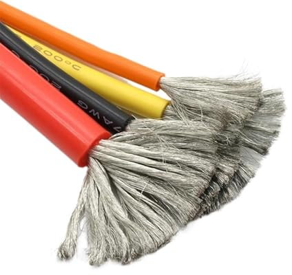 Canalina for cavi elettrici solida da 10 metri in silicone morbido resistente al calore Cavo elettrico da 8 AWG a 30 AWG 5 metri rosso e 5 metri connettore nero (colore: rosso, dimensioni: 10 metri 14
