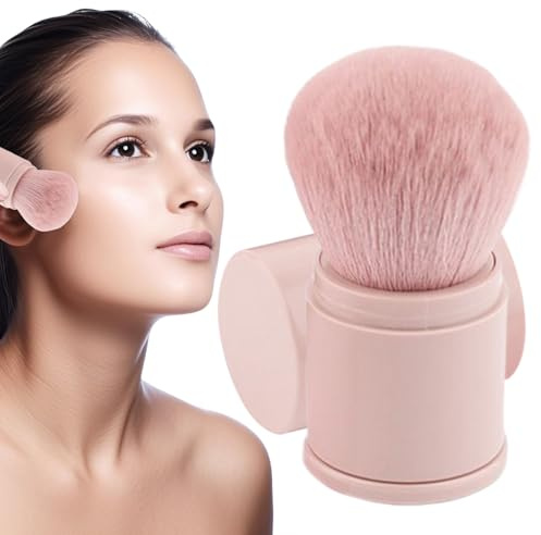Brocha Para Polvo Suelto Pequeño, Multifuncional, Maquillaje Retráctil | Brocha Retráctil Para Colorete Para Hombres, Mujeres, Diario En Viajes, Hogar Y Eventos Variados