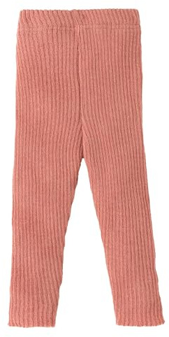 Stickade leggings för baby och barn – 100 % ekologisk merino – andningsbara, varma och mjuka – unisex storlek 62–140 – hållbar och rättvis stretchig – tillverkad i Tyskland, Mjuk rosa, 110-116