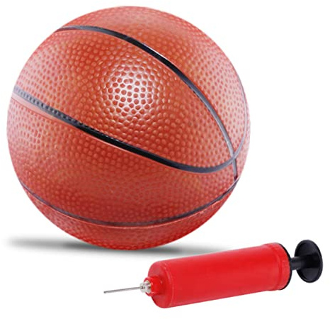 Abaodam 2pcs Mini Basketball Set with Inflatable Pump for Pool and Beach Games Soft Rubber Basketballs for Boys and Girls and Adults for Pool Parties and Sports Toys Random Style
