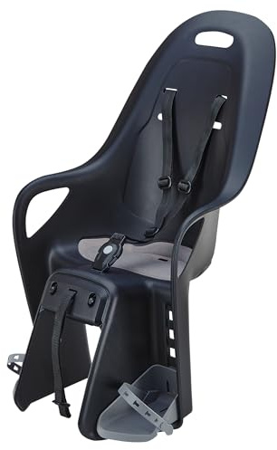 Prophete Kindersitz Koari MIK HD – TÜV & GS geprüft, Fahrradkindersitz für Gepäckträgermontage, kompatibel mit MIK HD System, verstellbar, bis 22 kg, schwarz/grau