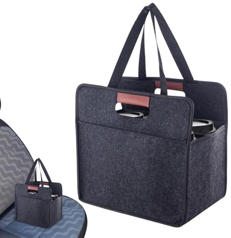 Drink Carrier - Reusable Cup Carrier with Sturdy Handles for Beverages, Coffee, Lightweight Tote Bag for Car, Picnic, Travel, Grocery Shopping, Takeaway, Food Delivery, Outdoor Party, Daily Commute