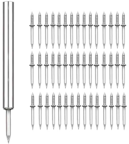Double Head Skirting Thread SeamlessNail Traceless Nails Rustproof and Cement Nails for Baseboard Installation Double Head Skirting Thread Sheep Horn Nails