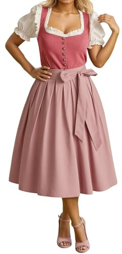 Dirndl Donna Lungo Dirndl Donna Abito da Festa della Birra Abito da Corte Elegante per Feste a Tema Storico Senza Dettagli di Taglia né sku Tracht Matrimonio