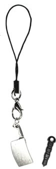 Miniblings hache cuisine Pendentif couteau Pendentif pour téléphone mobile couperet couteau de cuisine à la main pendentif bijoux de mode I Porte-clé Porte-clés