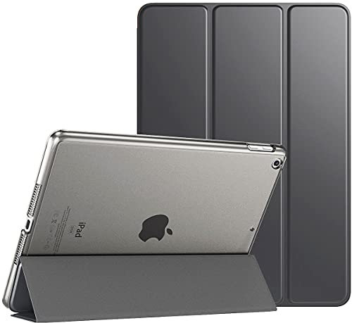 TiMOVO Hülle für iPad 9. Generation 2021/iPad 8. Generation 2020/iPad 7. Generation 2019, Ultra Dünn Durchscheinend Schutzhülle Smart Cover mit Auto Schlafen/Wachen für iPad 10,2 Zoll,Space Grau