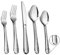 TEAMFAR Set di posate in acciaio inox, 60 pezzi, per 12 persone, manico a martello, posate da tavola con coltello, forchetta, cucchiaio, lucido e lavabile in lavastoviglie