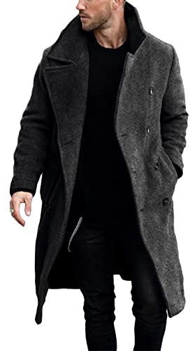 Makkrom Men's Trench Coat Trench Coat