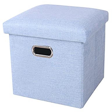 FOGUO Sitzhocker 76x38x38cm, Faltbare Sitztruhe, Sitzbank mit Stauraum, Aufbewahrungsbox mit Deckel, Beinschaukel Fußablage Hocker, Sitzpouf Bodenkissen