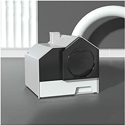 Caja de Arena para Gatos Estilo de casa totalmente cerrado Caja de basura Tipo de cajón de gran tamaño Gato inodoro Hombre a prueba de salpicaduras de chapoteo a prueba de olores y a prueba de arena I