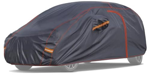 Auto Accessori Lupex - wasserdichte Autoabdeckung, wetterfest, Größe M für Limousinen bis zu 430 cm, aus PVC-Gewebe mit Reißverschluss und Baumwollfutter, für Outdoor und Indoor