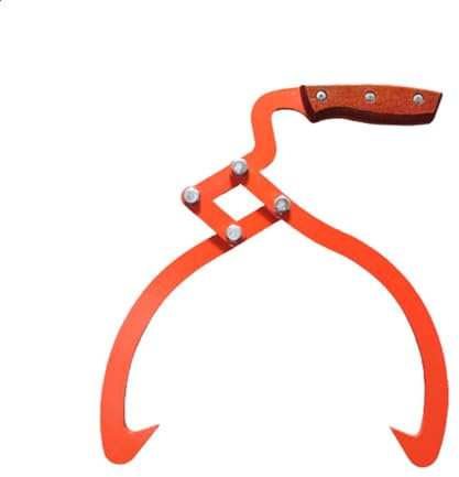 Log Carrier Log Tongs Manual Skidding Tongs Labor Saving Timber's Tongs Log Lifting Grapple Hook for Garden Wood Log Lifting, Maximum Opening 51cm