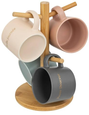 Secret de Gourmet - Estuche de 4 Tazas de Porcelana Belle journée 20cl