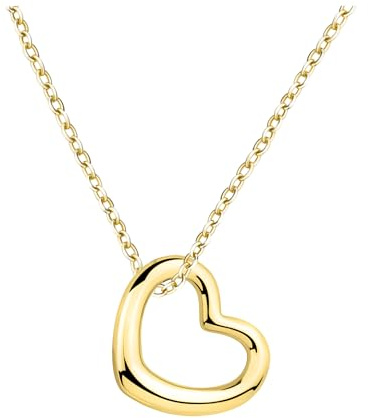 Sofia Milani - Collier pour Femme en Argent 925 - Plaqué Or - avec Pendentif en Forme de Cœur - N0701