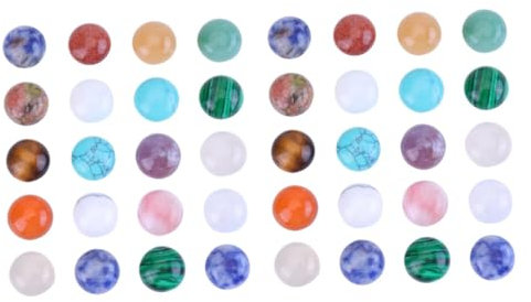 Operitacx 40 Stk Modepuppe Zeitsteinzubehör zum Selbermachen natürliche Reize Perlenzubehör natürliche Perlen Schmuck Zeit Accessoires Modestein-Cabochons Achat schmücken Baby Glas