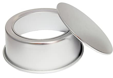 PRETYZOOM Molde Redondo para Horno de Aluminio Anodizado de 10 Pulgadas Base Desmontable, Fácil de Limpiar y Desmoldar, Adecuado para Cheesecakes y Layer Cakes