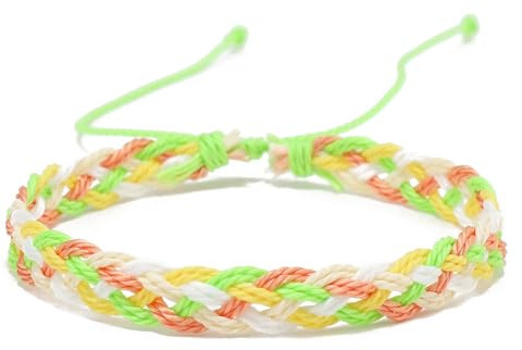 Whakano 5 pulseras tejidas a mano, pulseras de la amistad de colores, pulsera ajustable para niñas, damas, hombres, regalo para mejor amiga, comunión, cumpleaños