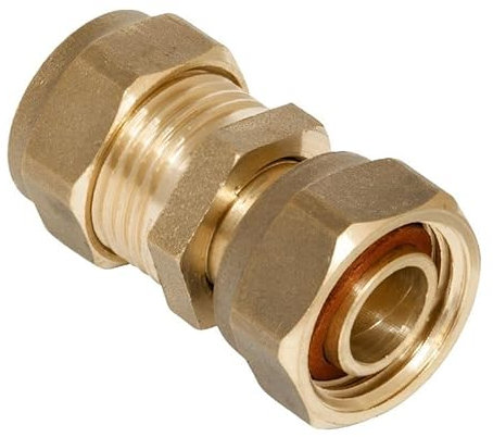 15mm x 1/2 Compression Straight Tap Connector - Bag of 2