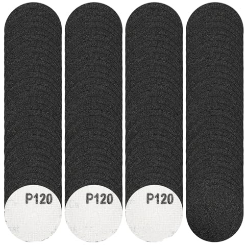FEIHU 120 Piezas Discos Hook and Loop 50 mm,2 Pulgadas 50 Mm Grano 120,para la mayoría de los tipos de herramientas, amoladoras neumáticas, taladros eléctricos. | Discos abrasivos con de 50 mm, adecuados para pulir madera, automóviles
