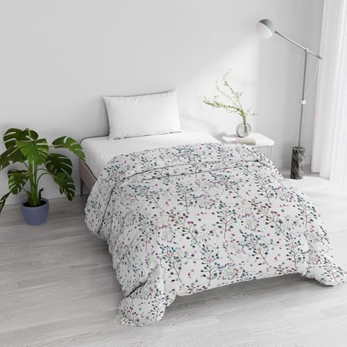 Italian Bed Linen Basic, Colcha de Invierno Acolchada, Flor, 160x245 cm