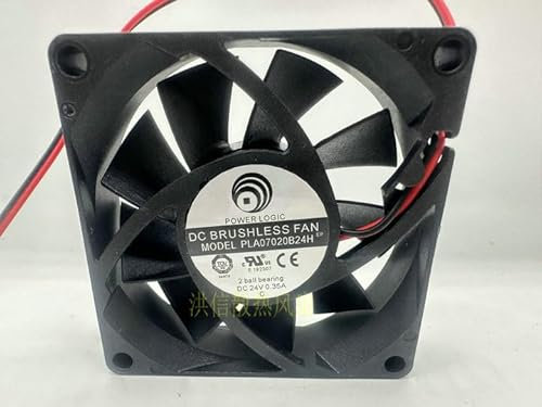 70MM Computer case fan，Ultra-quiet double ball bearing fan for inverter of welding machine/cutting machine.PLA07020B24H DC24V 0.35A 7020 2-wire