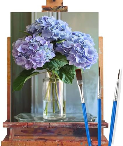 Malen Nach Zahlen Erwachsene Blume,Vase Malen Nach Zahlen DIY set Handgemalt Ölgemälde,Mit Pinseln und Acrylfarbe,Bastelset Erwachsene Frauen für Geschenke und Home Wand Dekor (Rahmenlos,90x120cm) D11