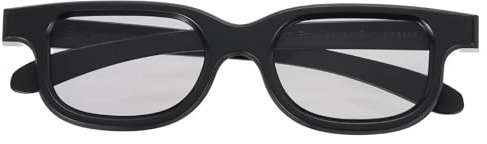 sourcing map Polarized 3D Viewing Glasses, Passive Circular 3D Glasses for Anaglyph Movie Cinema Game TV Photo Projector Black