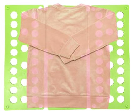 FmtwPhn Faltbrett, 40x48cm Kleider Faltbrett, Wäsche Falthilfe, ABS Falthelfer, Wäschefaltbrett, Kleiderordner, Brett Schnell Und Lustig, Haushaltsbrett Reisen Kinderzimmer Und Erwachsene