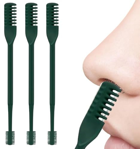Nasenhaartrimmer Für Männer | Doppelkopf Nasenhaarschneider,360 Grad Rotierendes Pflegewerkzeug, 3 Teile Haarschneider Für Damen Herren