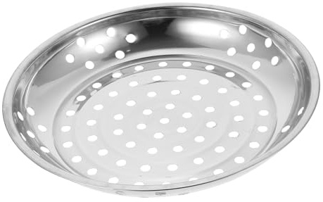 ZUNOXAZ Bandeja de Vapor Acero Inoxidable Perforada para Cocina Saludable Ligera y para Cocción al Vapor de Verduras Mariscos y Dumplings