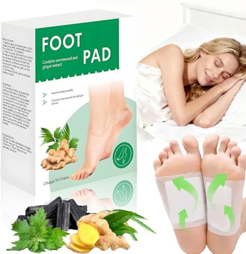 20 Stück Fuß Detox Pflaster Detox Fußpflaster Fußpads -F2DY | 100% Natürliche, Füße zur Stresslinderung, Verbesserung der Schlafqualität, Förderung der Blutzirkulation -F2DY