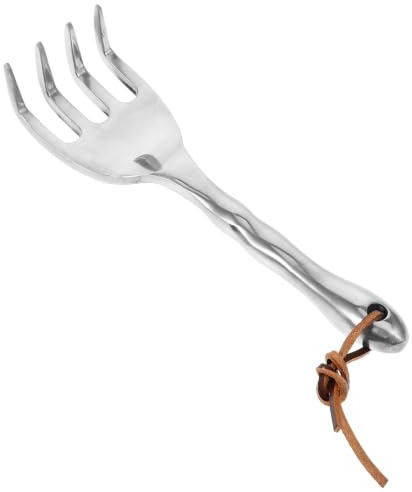 POPETPOP Mini Râteau de Jardin à Main Robuste et Résistant la Déformation en Alliage Magnésium Aluminium pour Jardinage en Extérieur