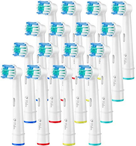 Oral B Compatible Electric Toothbrush Heads - Milos for Braun Oral B Tooth Brush Heads Replacement 16 Pack