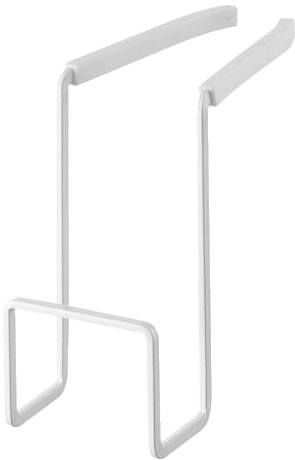 YAMAZAKI home 4388 Faucet-Hanging Sponge Holder-Kitchen Organizer Sink Rack Basket, One Size, White