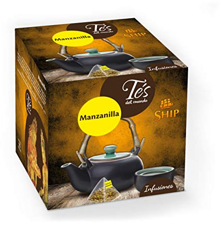 Ship - Infusión de Manzanilla - Caja de 15 Unidades - Aporta Bienestar y Tranquilidad - Contiene Propiedades Digestivas - Sabor Dulce - Sin Cafeína - Infusión Digestiva