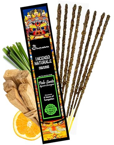 Peruanischer Weihrauch in Stäbchen Palo Santo Zitrusfrüchte und Citronella - 100% natürliche Körner und Kräuter - handgefertigt in Peru