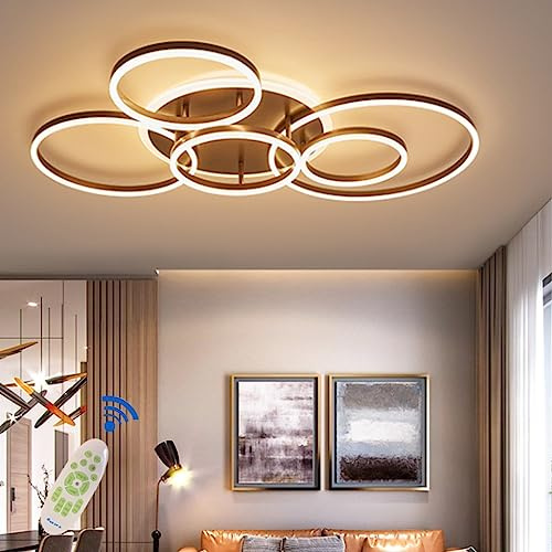 MyLjp LED Deckenleuchte Einfache Moderne Deckenlampe Wohnzimmer Atmosphärische Rechteckige Deckenstrahler Aluminium Acryl Schlafzimmer Lampe Spotleuchte Stufenloses Dimmen Mit Fernbedienung