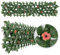 Expandable Garden Fence Panels - Privacy Screen with Faux Ivy & Flower - 200x30cm (Red Flower)